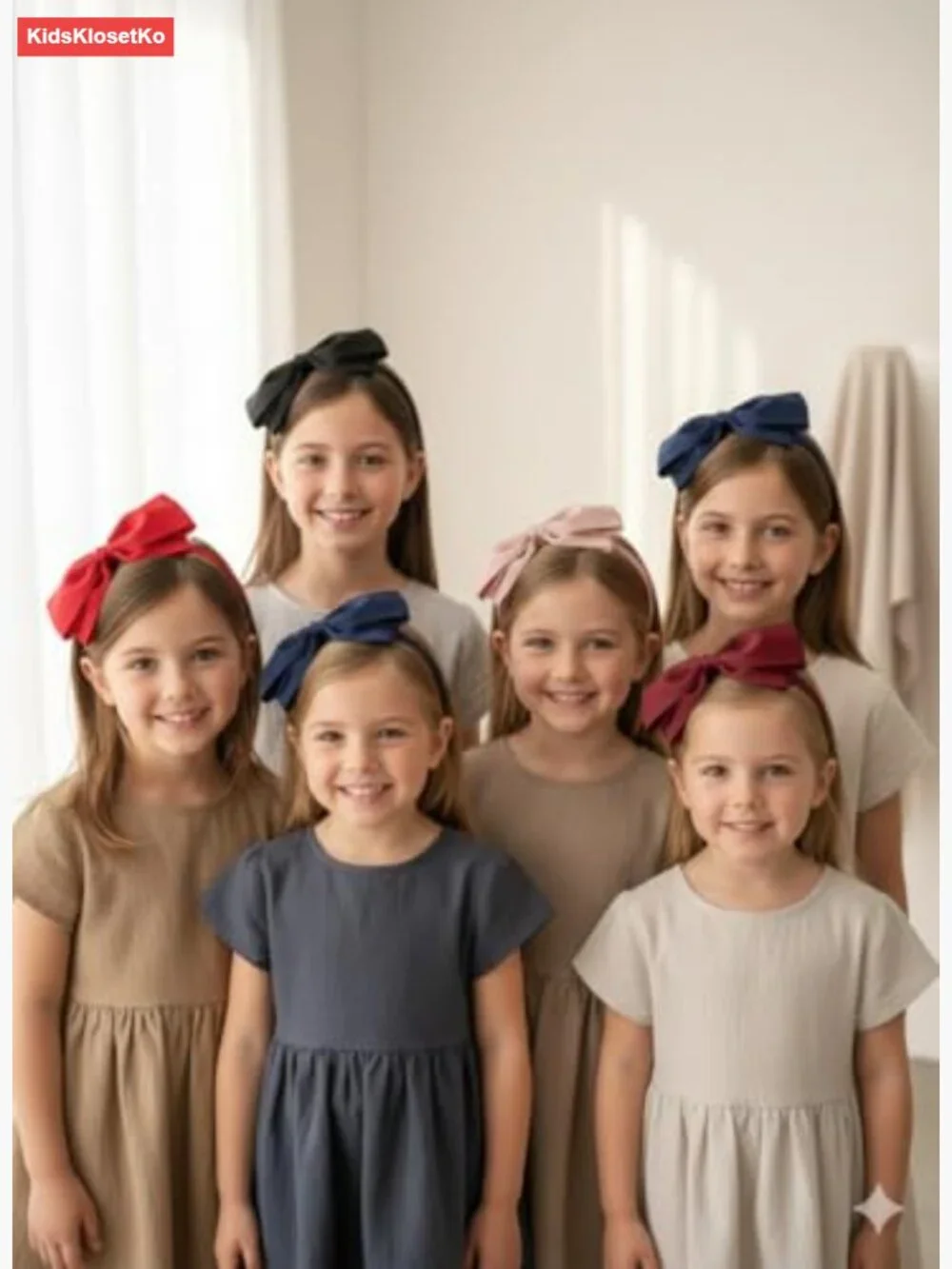 Grosgrain Ribbon Bow Headband for Girls School Uniform Hair Accessory